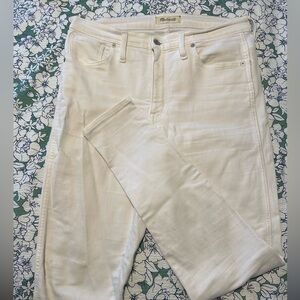 Madewell White 10” High-Rise Skinny Jean